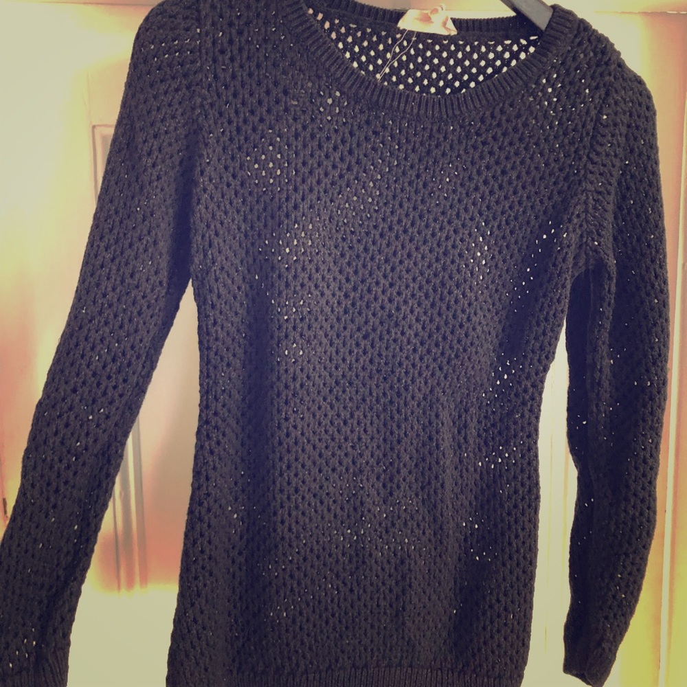 Black shimmer sweater
